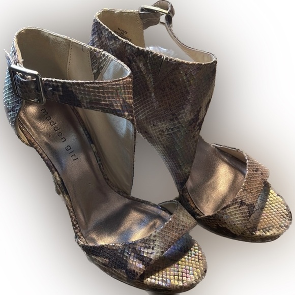 Madden Girl Vegan Multi Blitzzz Platform Open Toe Heels 9 - Picture 2 of 4